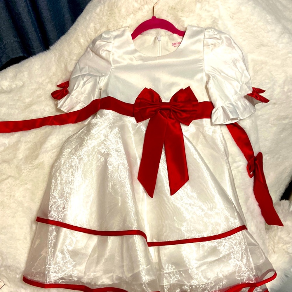 Red/White Girls Party Dress